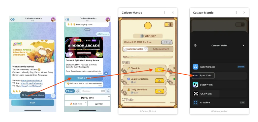 Catizen bot (Катізен) гра в телеграм: виконання завдання для участі в розіграші на Бубіт