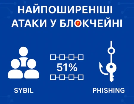 Найпоширеніші типи атак у блокчейні: Sybil, 51%, phishing