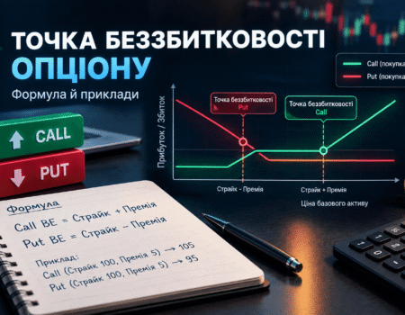 як порахувати точку беззбитковості опціона